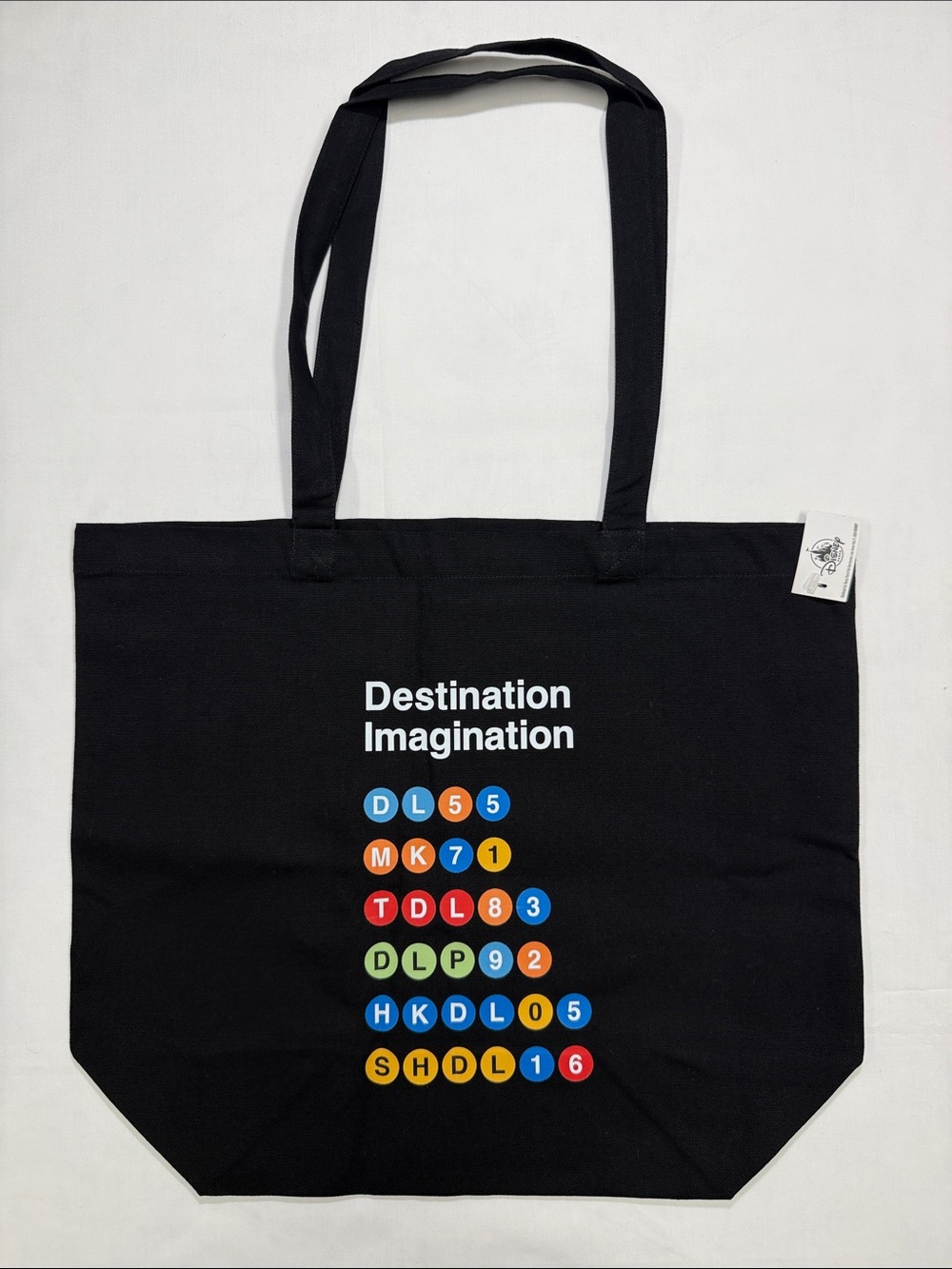 Disney Destination ImaginationBlack Tote Bag featuring Sorcerer Mickey - Picture 2 of 2